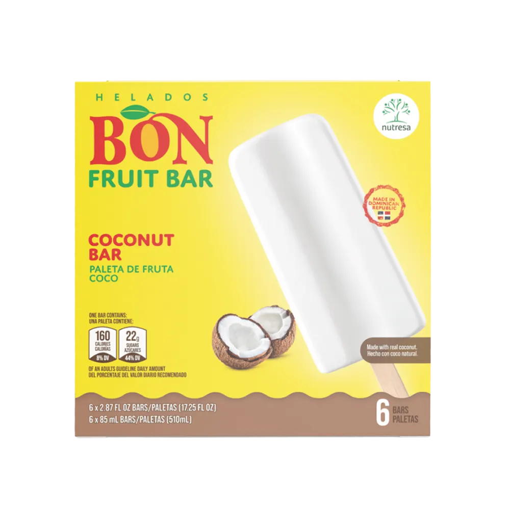 1052588 BON FRUIT BAR COCONUT DISP 6 6 3FLOZ FRONT