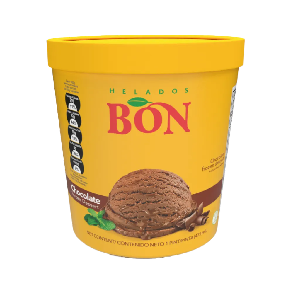 1055045 BON FROZEN DESSERT CHOCO 6 16OZ FRONT 1055045 BON FROZEN DESSERT CHOCO 6 16OZ FRONT
