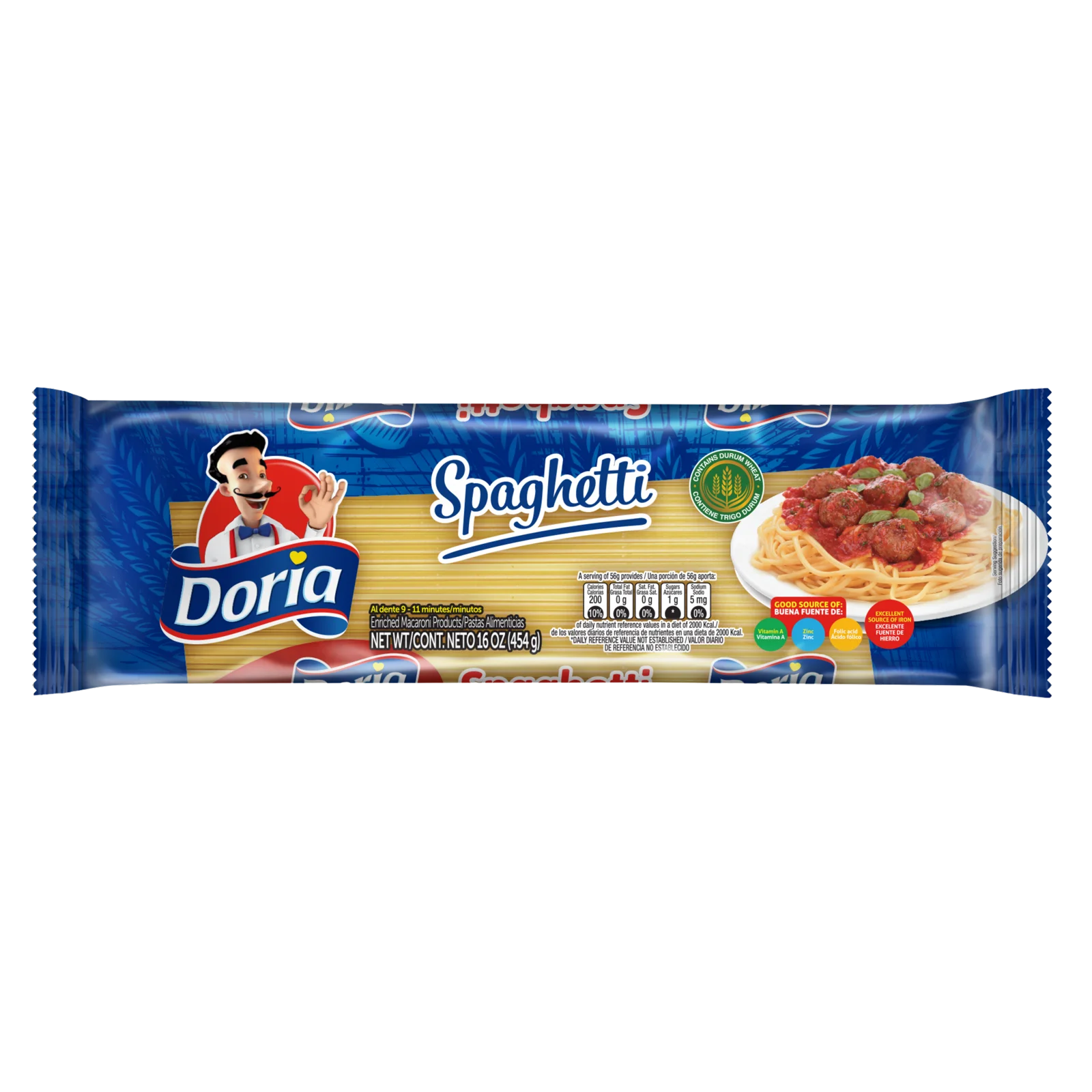 1062520 Doria Spaghetti 16 Oz FRONT UPDATE