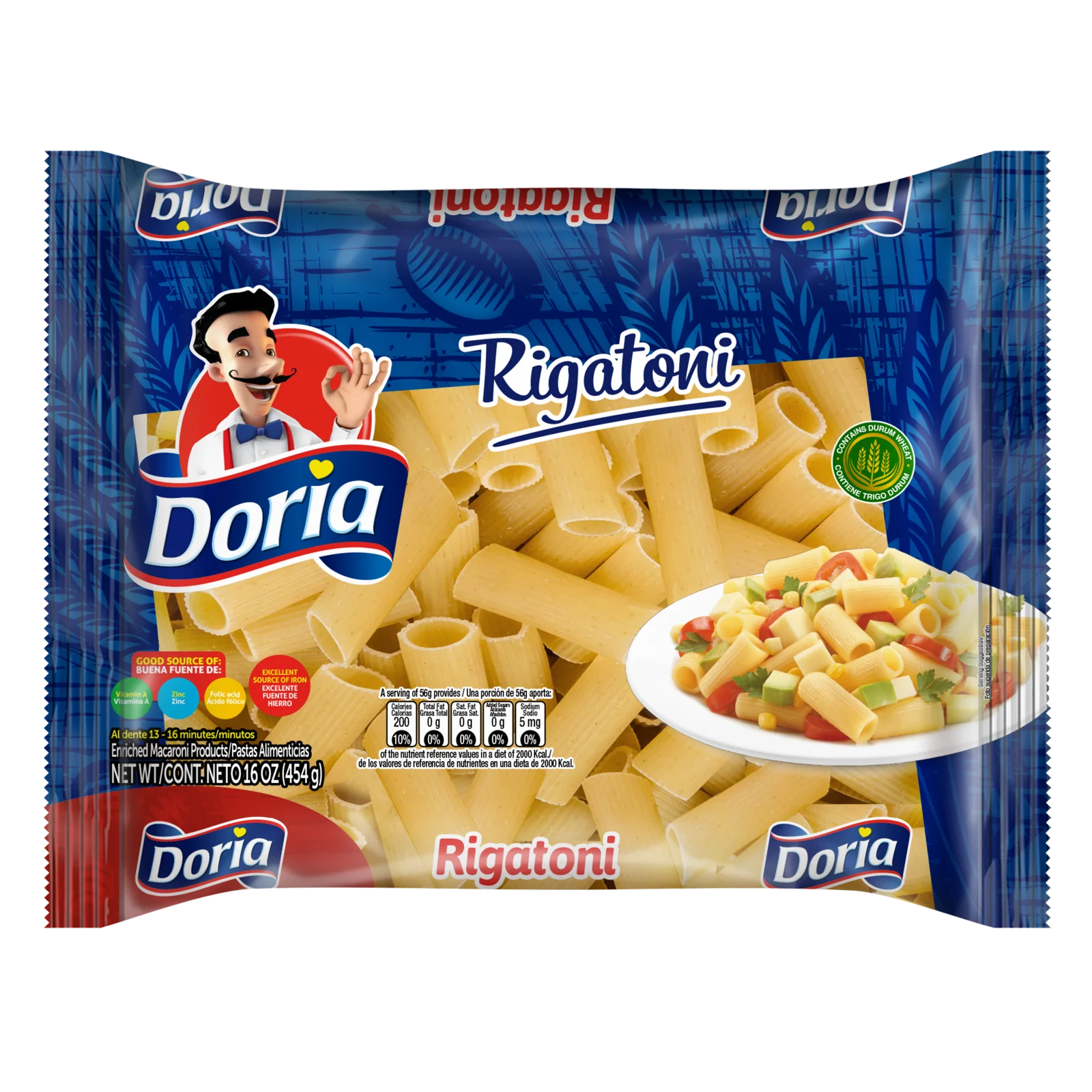 1062526 Doria Rigatoni F 16 Oz FRONT UPDATE