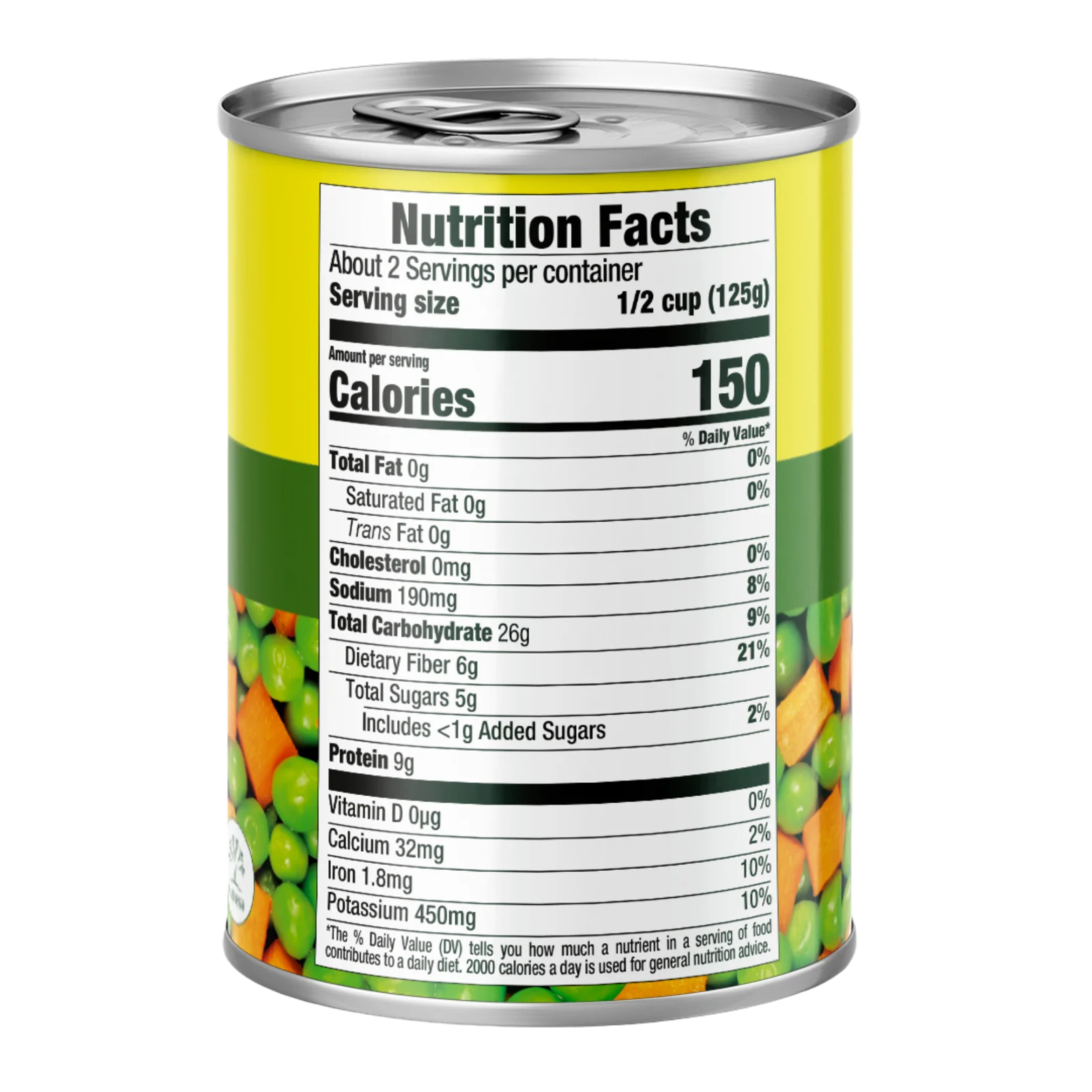 1063432 Rica Peas And Carrots 15 Oz BACK