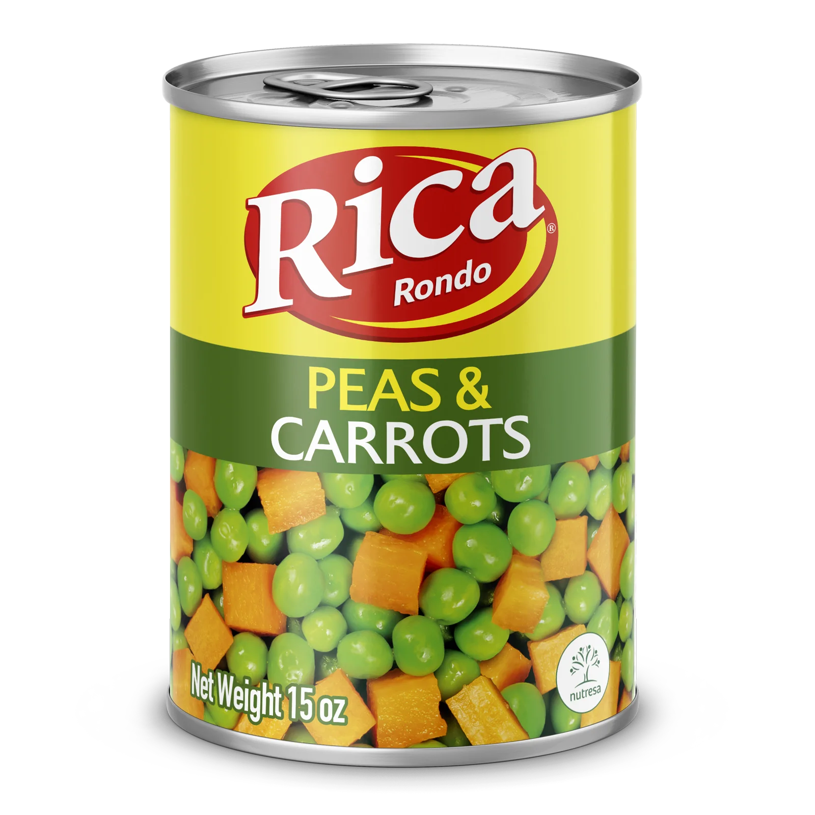 1063432 Rica Peas And Carrots 15 Oz FRONT