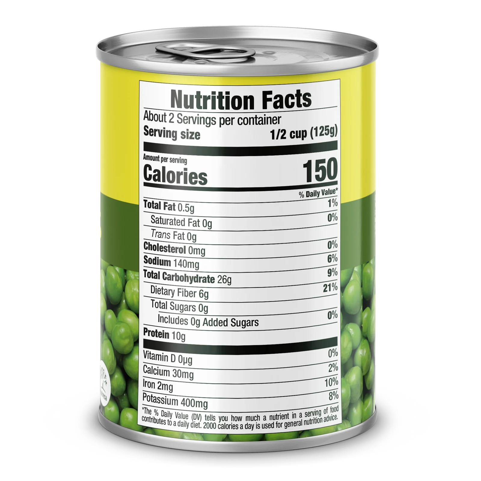 1063434 Rica Green Peas 15 Oz BACK