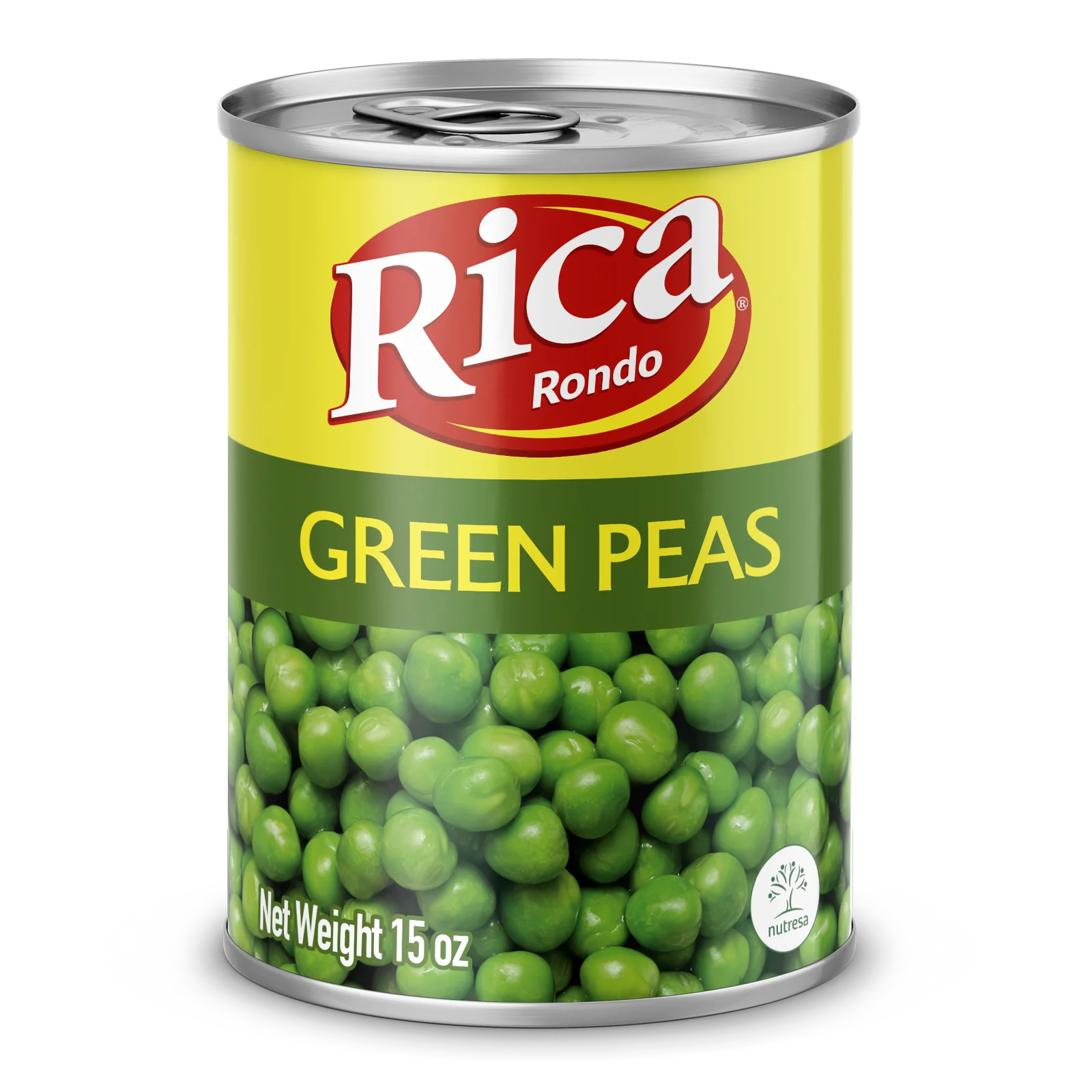 1063434 Rica Green Peas 15 Oz FRONT