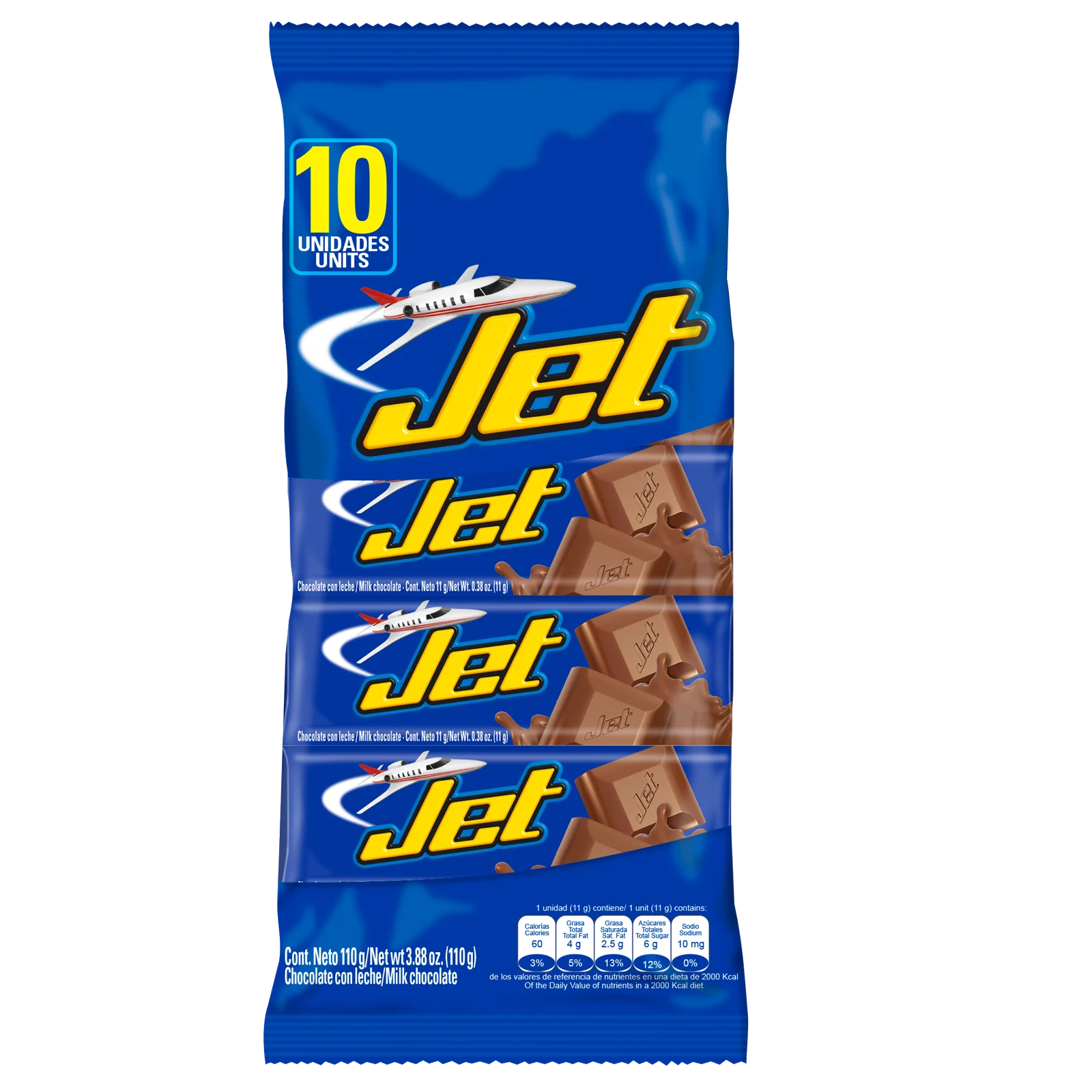 1070517 Jet Milk Chocolate Bar 3 88 Oz FRONT