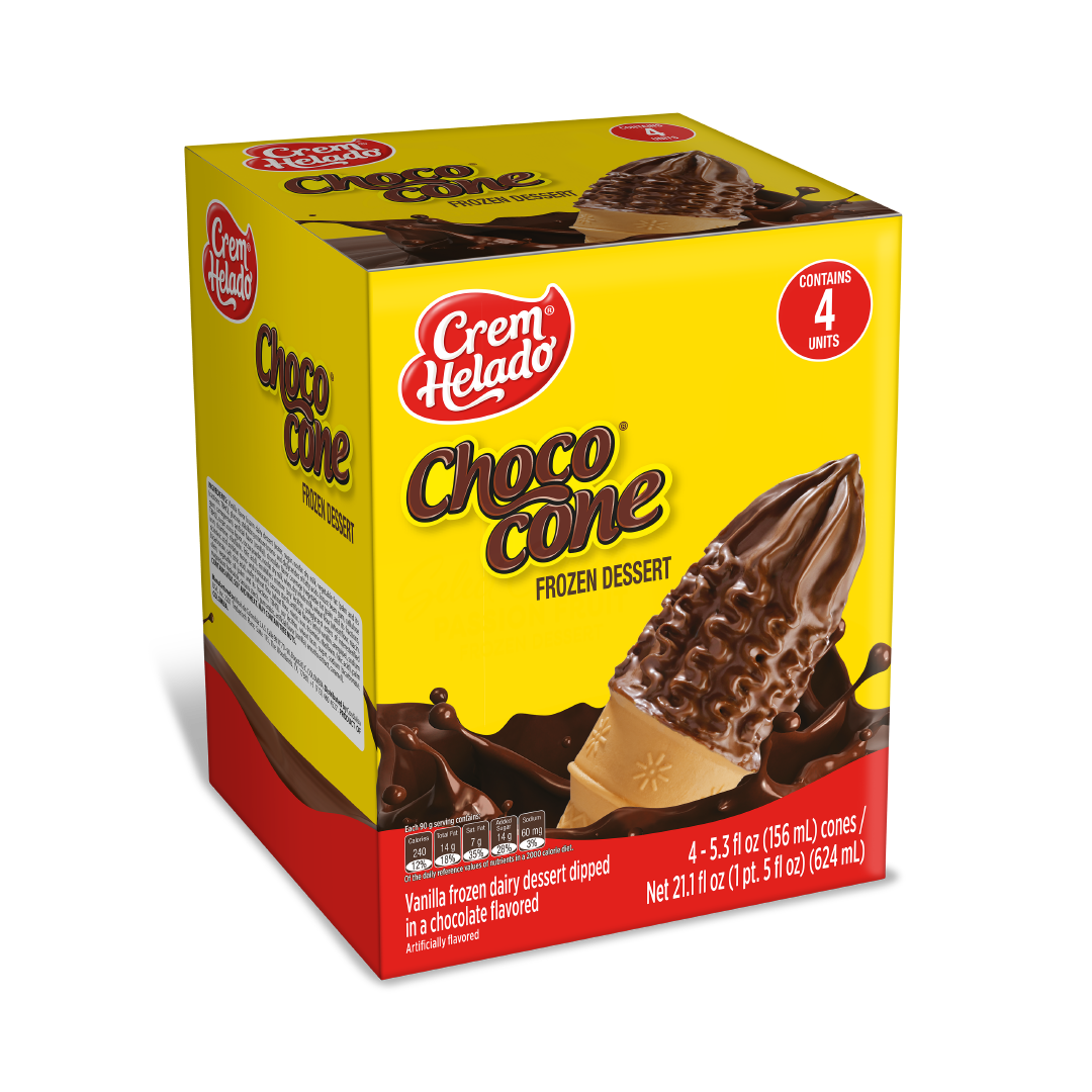 1077571 CREM HELADO CHOCOCONE PK 6 4 21 1OZ 3D FRONT