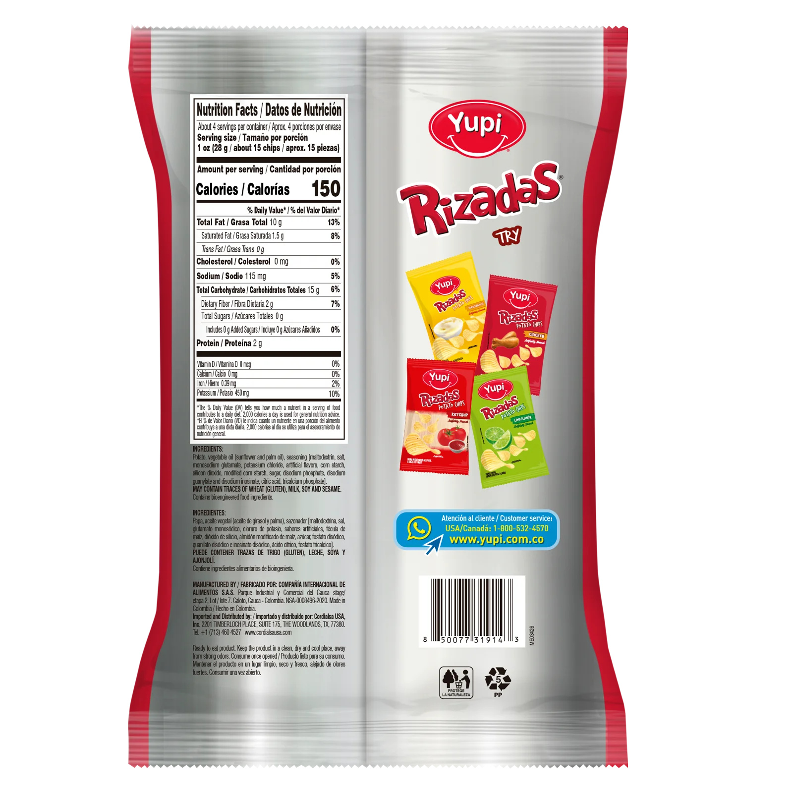 1093950 Yupi Rizadas Chicken 4 05 Oz BACK