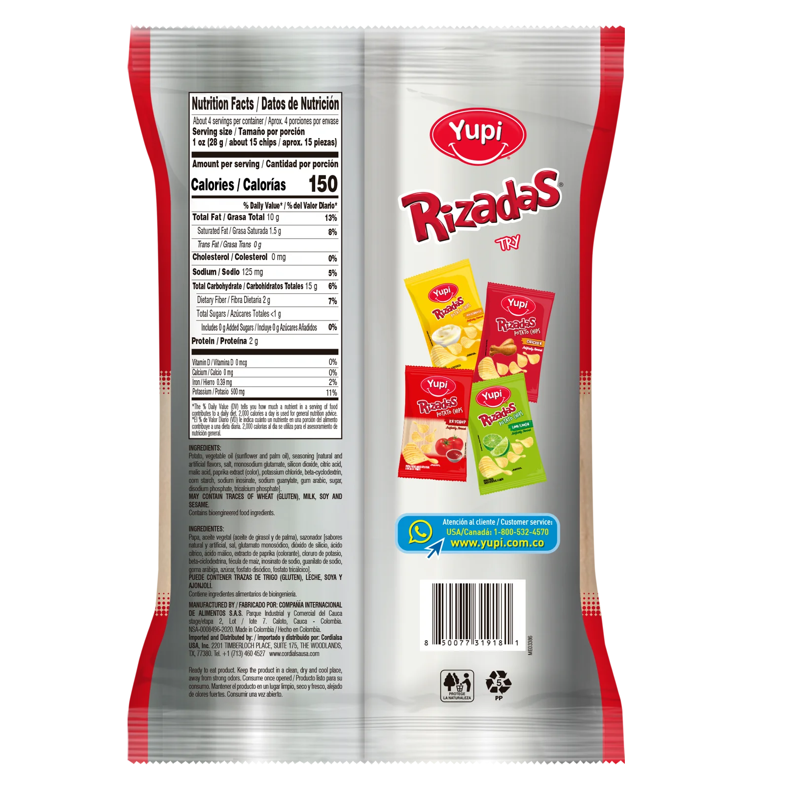 1093951 Yupi Rizadas Ketchup 4 05 Oz BACK
