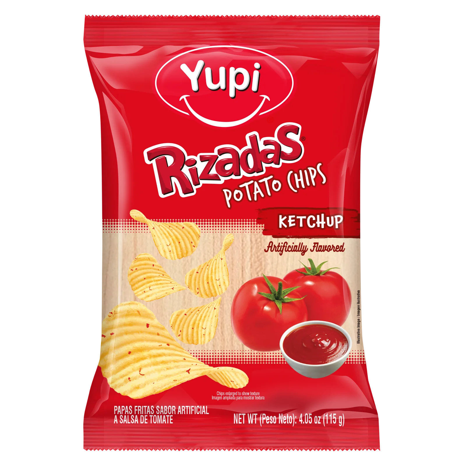 1093951 Yupi Rizadas Ketchup 4 05 Oz FRONT