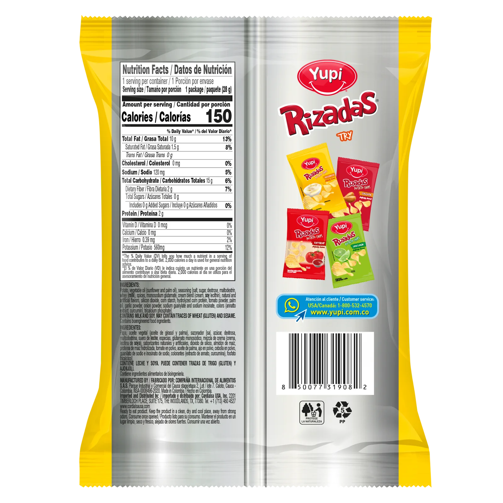 1093957 Yupi Rizadas Mayonnaise 0 98 Oz BACK
