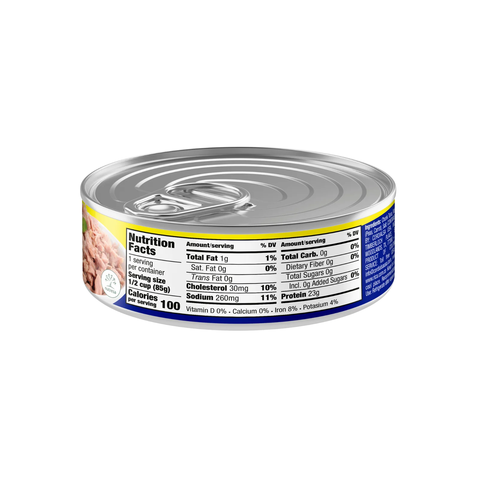 2025994 Rica Tuna Chunk In Water 5 Oz BACK