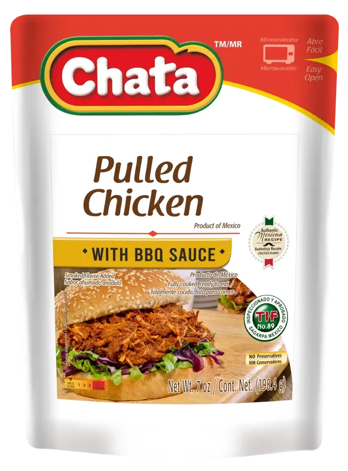 2034788 CHATA PULLED CHICKEN PCH 12 7OZ FRONT