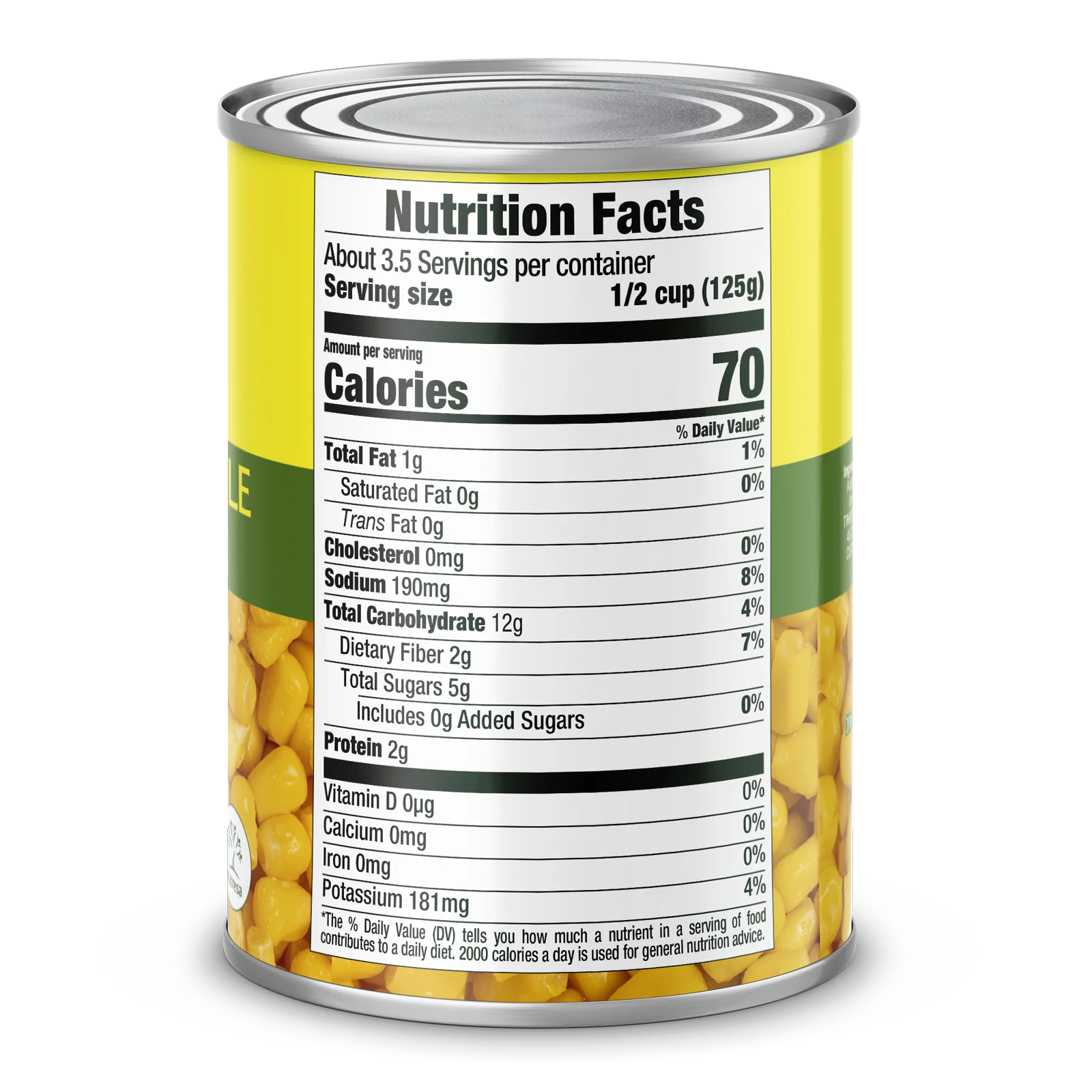 2036104 Rica Sweet Corn Can 15 Oz BACK