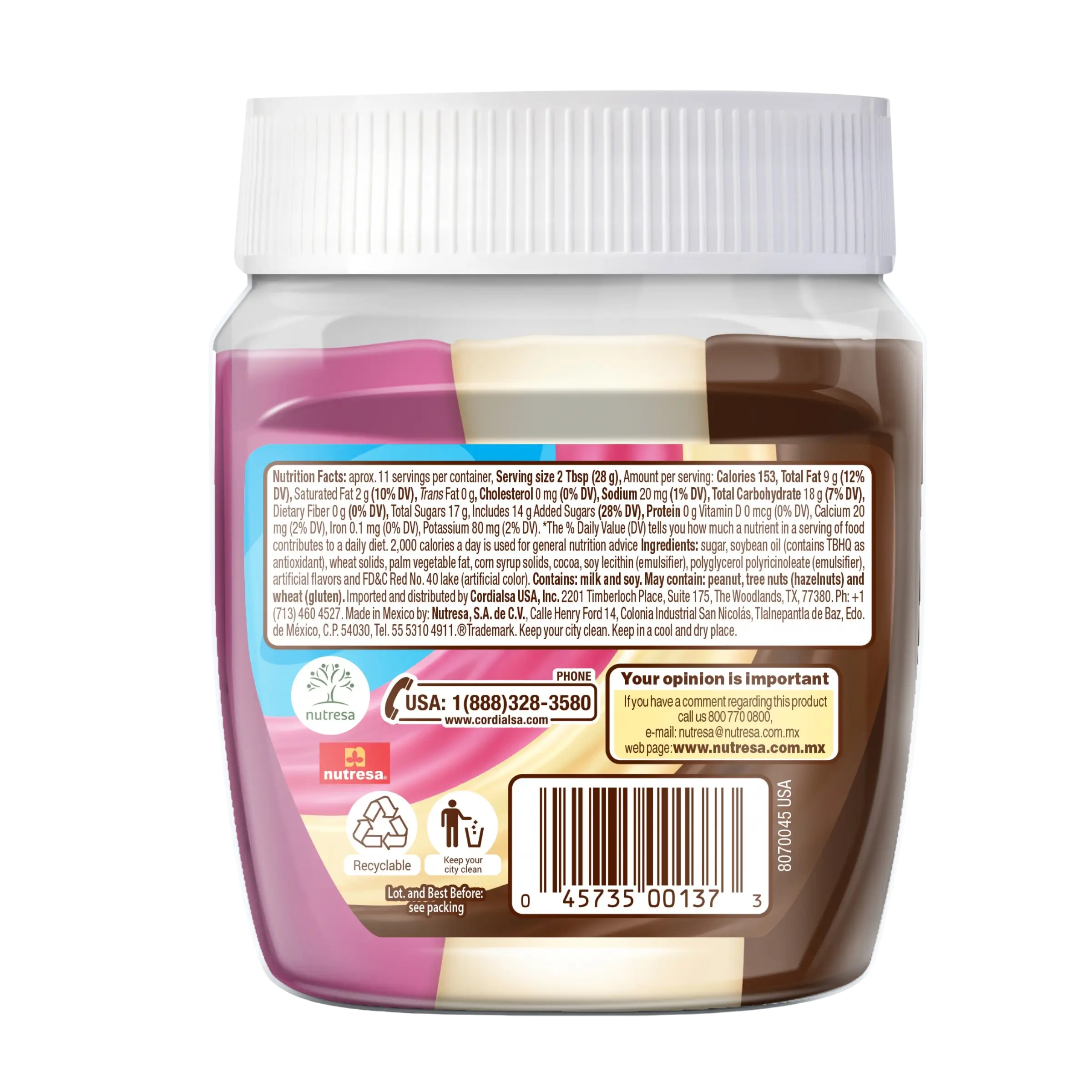 Nucita Trisabor Spreadable Jar 10 6 Oz UPDATE BACK