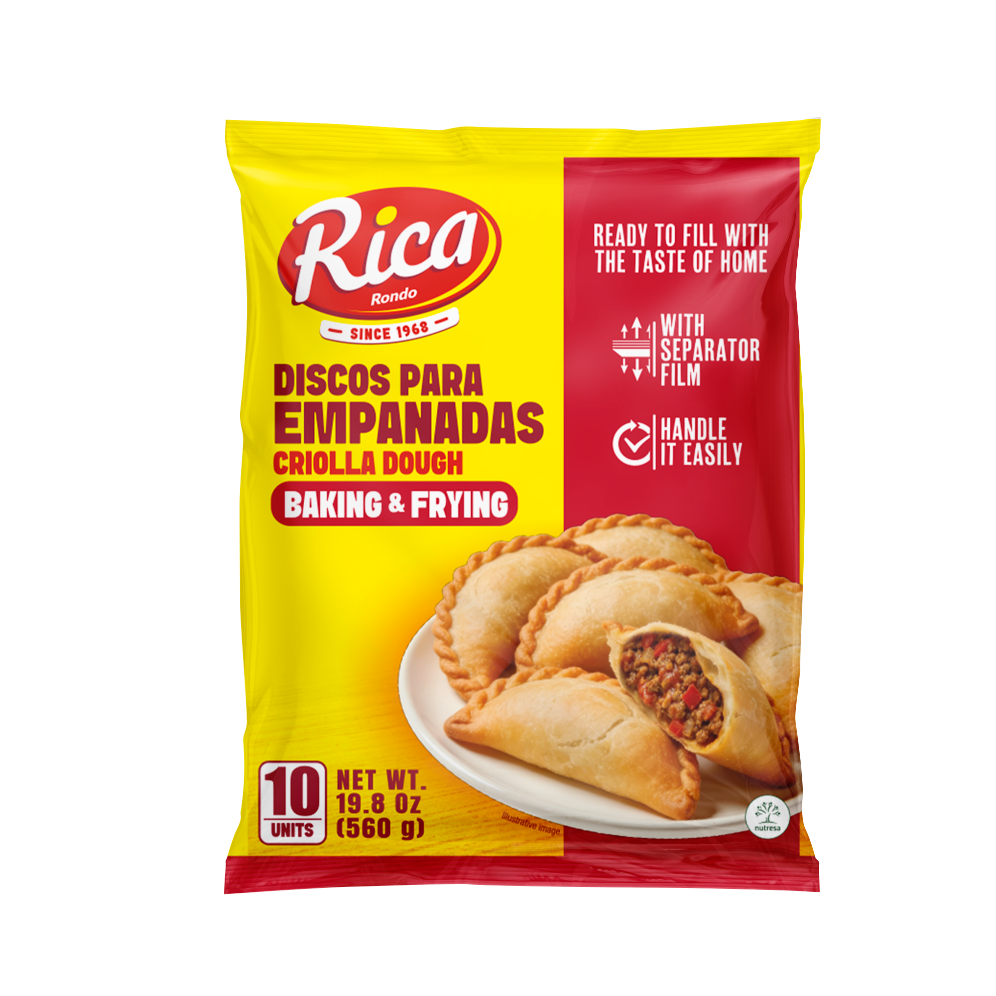 1091906 RICA CRIOLLA EMPAN DOUGH B&F 24 19 8 OZ FRONT